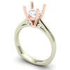 varitsa-jewellers - 0.69ct Brilliant Diamond Solitaire Two Tone Gold Engagement Ring - 01TG01